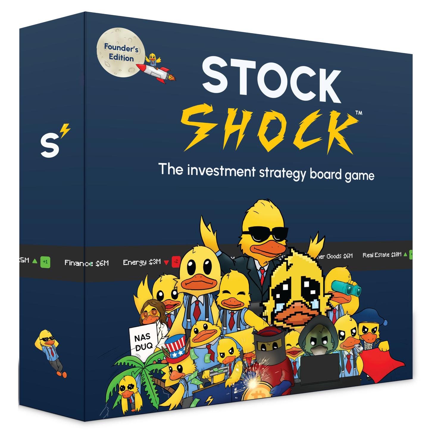 Stock Shock: Investment Strategy Board Game (Ages 7+, Easy to Learn, Educational)