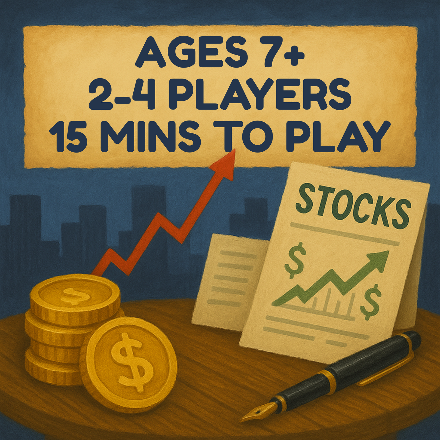 Stock Shock: Investment Strategy Board Game (Ages 7+, Easy to Learn, Educational)