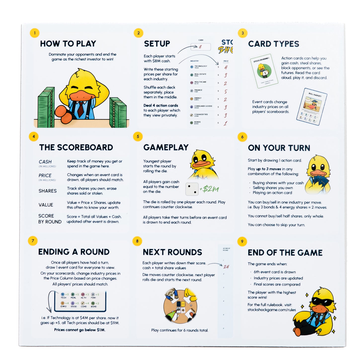 Stock Shock: Investment Strategy Board Game (Ages 7+, Easy to Learn, Educational)