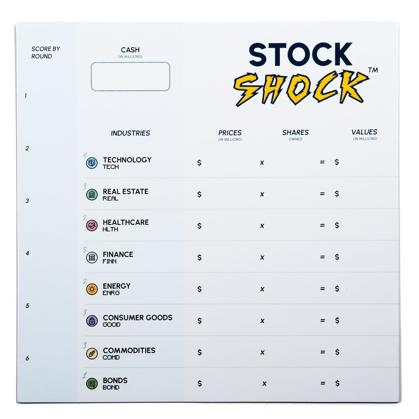 Stock Shock: Investment Strategy Board Game (Ages 7+, Easy to Learn, Educational)